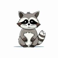 Raccoon Vector Cute Raccoon Cartoon Symbol