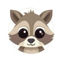 Raccoon Vector Cute Raccoon Cartoon Symbol