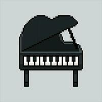 Pixel art illustration Piano. Pixelated Piano. Piano music icon pixelated for the pixel art game and icon for website and video game. old school retro. vector