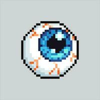 píxel Arte ilustración ojo. pixelado ojo. ojos instrumento música icono pixelado para el píxel Arte juego y icono para sitio web y vídeo juego. antiguo colegio retro vector