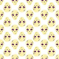 halloween skull emotion color scary pattern vector