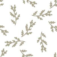 herbs condiments art cooks pattern textile branch vector