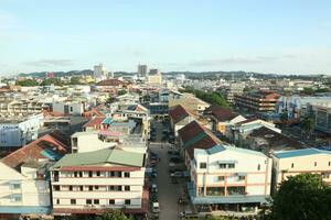 View of Buildings from above on the island photo
