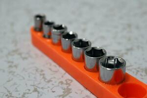 close up of torx socket set photo