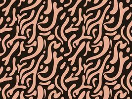 Hand drawn minimal seamless abstract organic shapes pattern contemporary print vector