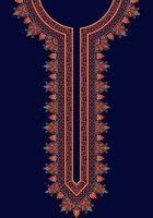 Fashion design for decoration on the neck of Indian kurta in Greek style vector
