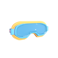 3D icon ski goggles rendered isolated on the transparent background png