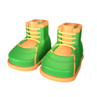 3D icon hiking boots rendered isolated on the transparent background png