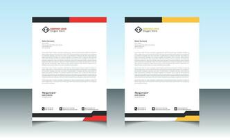 Modern and Professional business style letterhead design template design vector