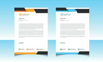 Modern and Professional business style letterhead design template vector