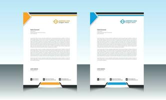 Modern and Professional business style letterhead design template vector