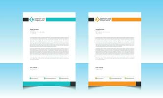 Modern and Professional business style letterhead design template vector