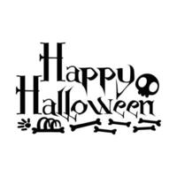 happy halloween vector typography design