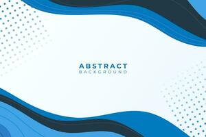 Abstract background with wavy shapes, in blue color, vector format, for wallpaper, copy space, presentation background, design and banner.