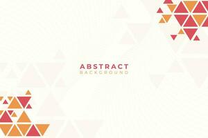 VECTOR BACKGROUND ABSTRACT WITH TRIANGLE AS FRAME, WITH MAIN COLORS OF WHITE PLUS RED AND ORANGE, SUITABLE FOR WALLPAPER, PRESENTATION, BANNER, FLIYER, POSTER, AND CREATIVE.