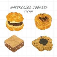 watercolor cookies vector illustration