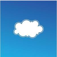nube azul cielo ilustración vector plano elemento diseño
