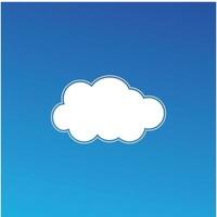 Cloud blue sky illustration vector flat element design