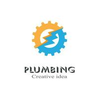 Plumbing logo vector design business template element design