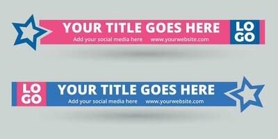 Abstract Lower third banner template design vector illustration