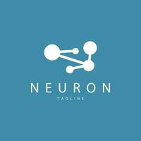 Neuron Logo, Cel Dna Network Vector, And Particle Technology, Simple Illustration Template Design vector