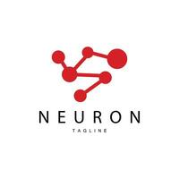 Neuron Logo, Cel Dna Network Vector, And Particle Technology, Simple Illustration Template Design vector