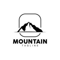 Mountain Logo, Nature Landscape View Design, Climbers And Adventure, Template Illustration vector