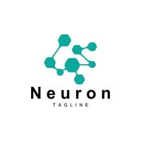 Neuron Logo, Cel Dna Network Vector, And Particle Technology, Simple Illustration Template Design vector