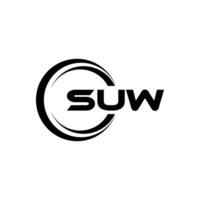 SUW Logo Design, Inspiration for a Unique Identity. Modern Elegance and Creative Design. Watermark Your Success with the Striking this Logo. vector