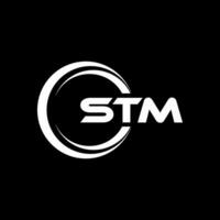 stm logo diseño, inspiración para un único identidad. moderno elegancia y creativo diseño. filigrana tu éxito con el sorprendentes esta logo. vector