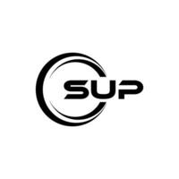 SUP Logo Design, Inspiration for a Unique Identity. Modern Elegance and Creative Design. Watermark Your Success with the Striking this Logo. vector