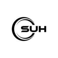 SUH Logo Design, Inspiration for a Unique Identity. Modern Elegance and Creative Design. Watermark Your Success with the Striking this Logo. vector