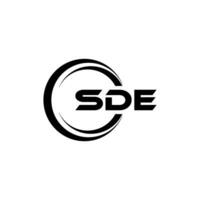 SDE Logo Design, Inspiration for a Unique Identity. Modern Elegance and Creative Design. Watermark Your Success with the Striking this Logo. vector