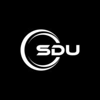 sdu logo diseño, inspiración para un único identidad. moderno elegancia y creativo diseño. filigrana tu éxito con el sorprendentes esta logo. vector