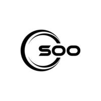 SOO Logo Design, Inspiration for a Unique Identity. Modern Elegance and Creative Design. Watermark Your Success with the Striking this Logo. vector