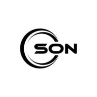 SON Logo Design, Inspiration for a Unique Identity. Modern Elegance and Creative Design. Watermark Your Success with the Striking this Logo. vector