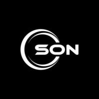 SON Logo Design, Inspiration for a Unique Identity. Modern Elegance and Creative Design. Watermark Your Success with the Striking this Logo. vector