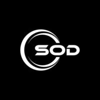 SOD Logo Design, Inspiration for a Unique Identity. Modern Elegance and Creative Design. Watermark Your Success with the Striking this Logo. vector