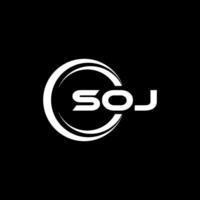 SOJ Logo Design, Inspiration for a Unique Identity. Modern Elegance and Creative Design. Watermark Your Success with the Striking this Logo. vector