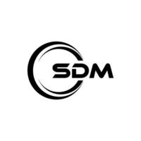 SDM Logo Design, Inspiration for a Unique Identity. Modern Elegance and Creative Design. Watermark Your Success with the Striking this Logo. vector