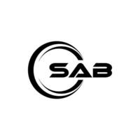 SAB Logo Design, Inspiration for a Unique Identity. Modern Elegance and Creative Design. Watermark Your Success with the Striking this Logo. vector