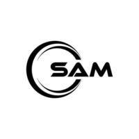 SAM Logo Design, Inspiration for a Unique Identity. Modern Elegance and Creative Design. Watermark Your Success with the Striking this Logo. vector