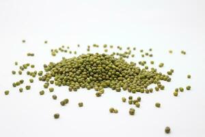 Green beans on a white background photo