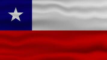 Chile flag waving in the background. Vector illustration