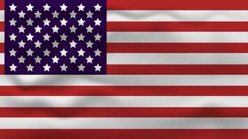 American flag waving against the background. Vector illustration
