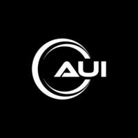 AUI Logo Design, Inspiration for a Unique Identity. Modern Elegance and Creative Design. Watermark Your Success with the Striking this Logo. vector