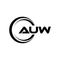 auw logo diseño, inspiración para un único identidad. moderno elegancia y creativo diseño. filigrana tu éxito con el sorprendentes esta logo. vector