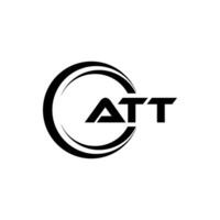 ATT Logo Design, Inspiration for a Unique Identity. Modern Elegance and Creative Design. Watermark Your Success with the Striking this Logo. vector