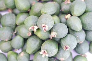 Close up of fresh guava fruit in the market, Thailand. photo