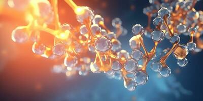 Science background with molecule or atom photo